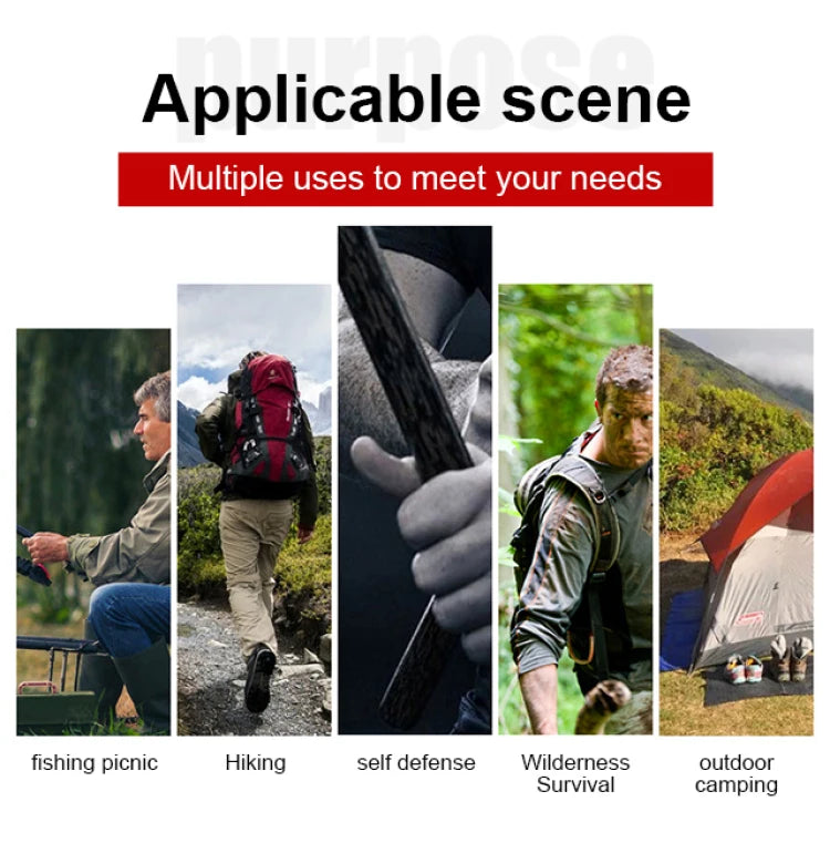 Outdoor 3-in-1 Foldable Shovel Portable Multifunctional Camping Shovel with Bag for Hiking, Off-roading DIY Projects At Home