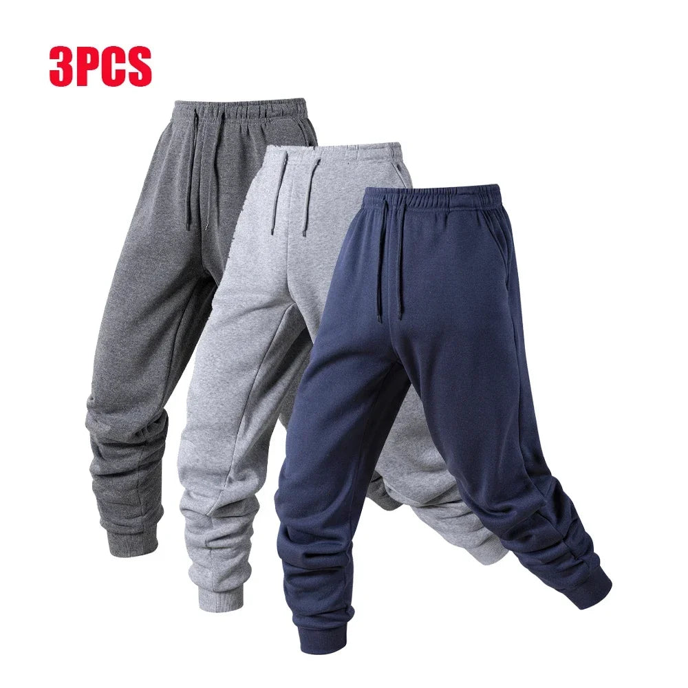 1/3 Pack Men's Warm Sports Pants Male Casual Sportswear Running Workout Long Pants Sport Trousers Jogger Sweatpants