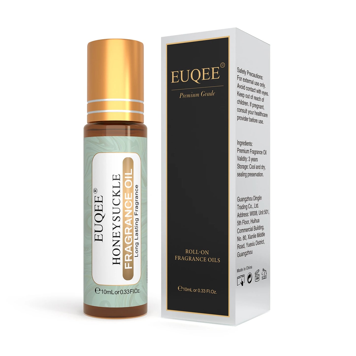 EUQEE 10ml Damen Roller Duftöl – Kokosnuss Vanille Bubble Gum Bright Crystal Bombshell Midnight Rose Angel Aromaöle