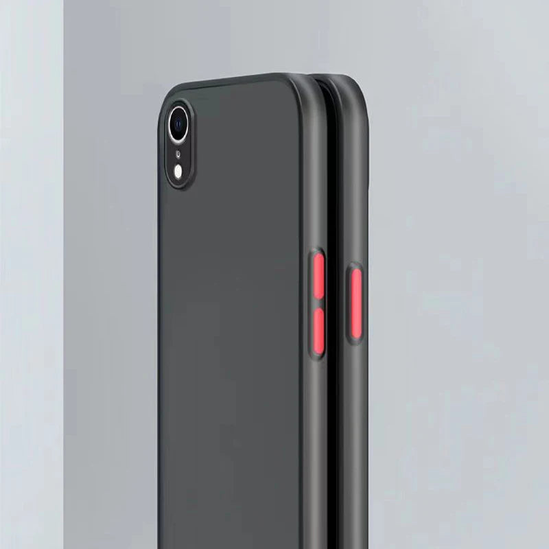 Shockproof Armor Matte Cover for iPhone Xs Max XR XS X 6 6S 7 8 Plus SE 2020 SE 2022 Silicone Bumper Clear Hard PC Case Capa