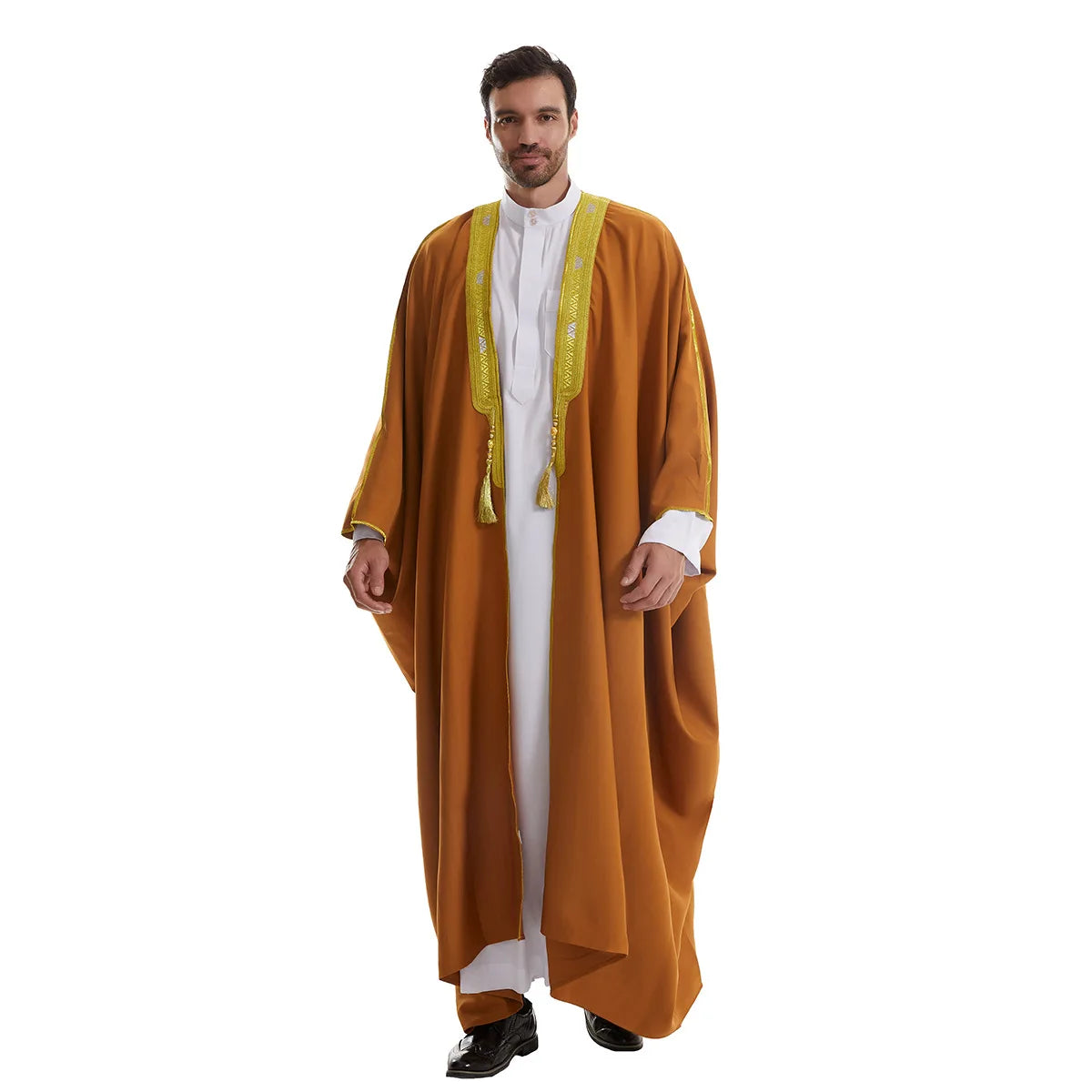 Eid Muslim Men Jubba Thobe Dishdasha Open Abaya Islamic Ramadan Cardigan Robe Saudi Arabic Musulman Caftan Dubai Djellaba