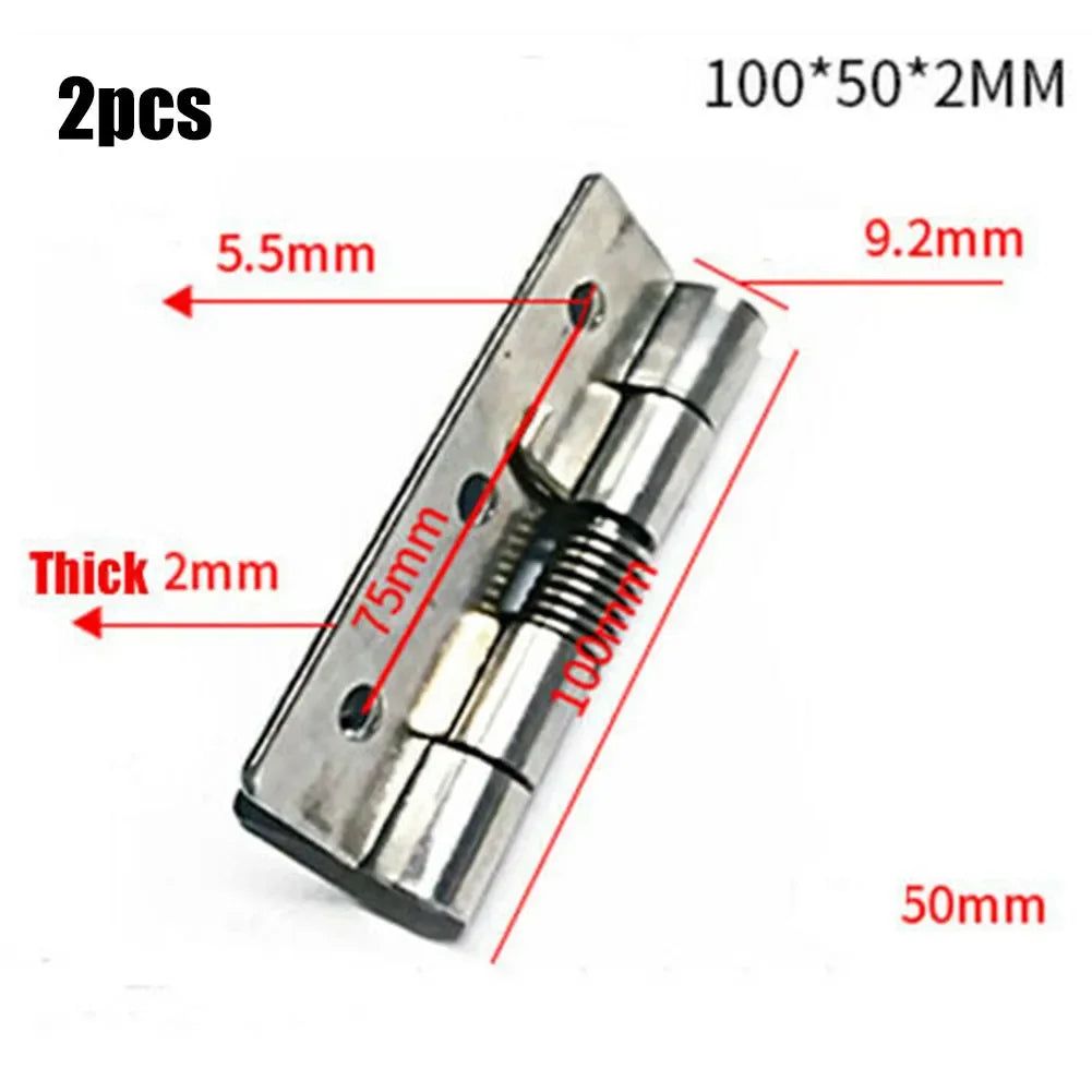 2 charnières à ressort Charnières de porte à fermeture automatique en acier inoxydable 1/1.5/2/2.5/3/4 pouces pour portes, boîtes-cadeaux, armoires