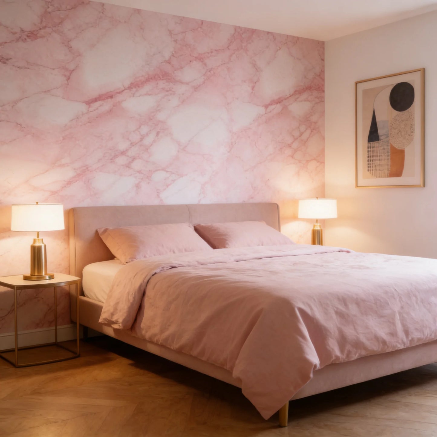 Papier Adhésif Marbre Rose Brillant Auto-Adhésif Comptoir de Cuisine Papier Peint Granit Imperméable Anti-Huile Autocollant pour Décoration d'Intérieur