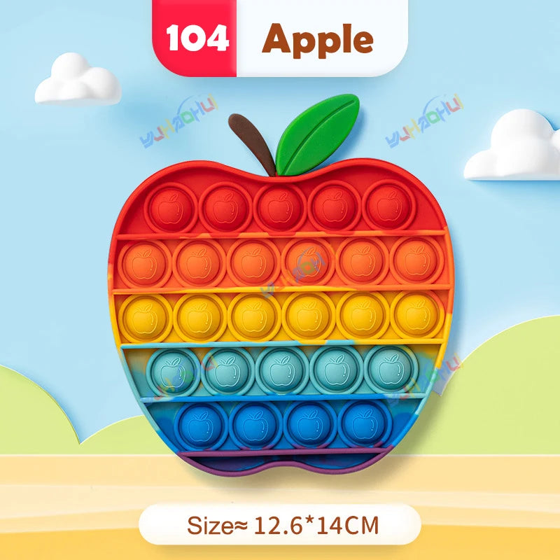 Regenbogen Pop Push Bubble Fidget Anti Stress Spielzeug für Erwachsene Kinder besondere Bedürfnisse sensorisches Spielzeug interaktives Spielzeug für Kinder