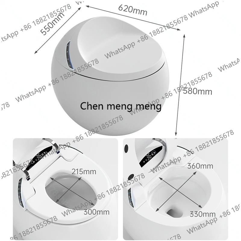 D132 Bidet de toilettes intelligentes avec chasse d'eau automatique Siège chauffant Pulvérisateur d'eau chaude Désodorisant Séchoir à air Télécommande Affichage LED intelligent