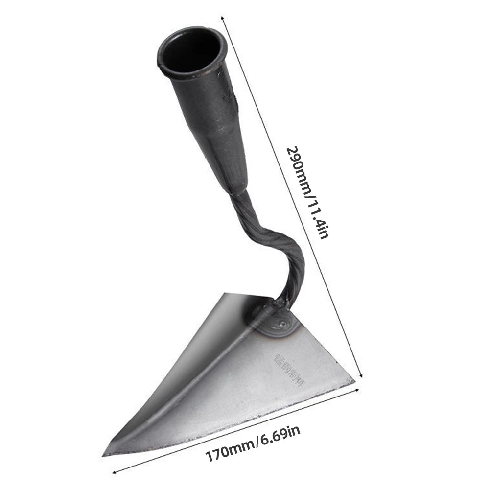 Small Tip Hoe Triangle Plowing Hoe Agricultural Land Turning Loose Soil Hoe Hand Plow/Manual Plough Rake Hoe Garden Tools