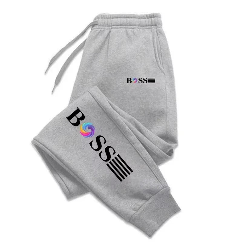 Pantalon de sport pour homme 2025 - Nouvelle collection - Pour la course lente - Loisirs quotidiens - Imprimé lettre Boss - Fitness - Joggers