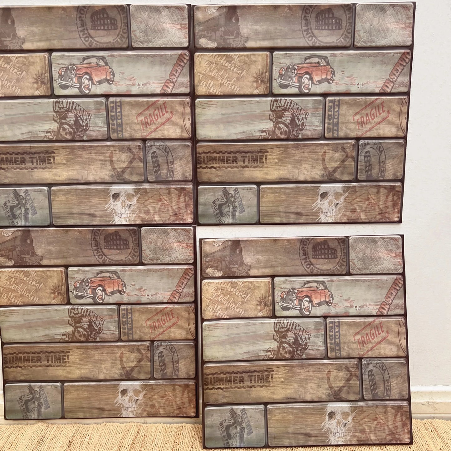 10/20Pcs Peel and Stick Tile Backsplash Thicker Design Marble Tiles 12"X12" Stick on Backsplash Self Adhesive Tiles for Any Room