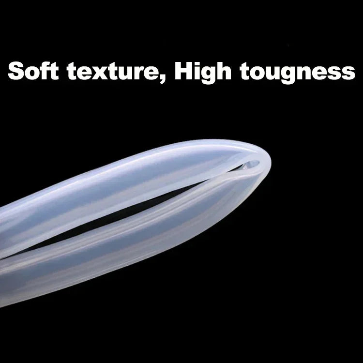 1/5 Meters Food Grade Clear Transparent Silicone Rubber Hose ID 0.51 2 3 4 5 6 7 8 9 10 12mm O.D Flexible Nontoxic Silicone Tube