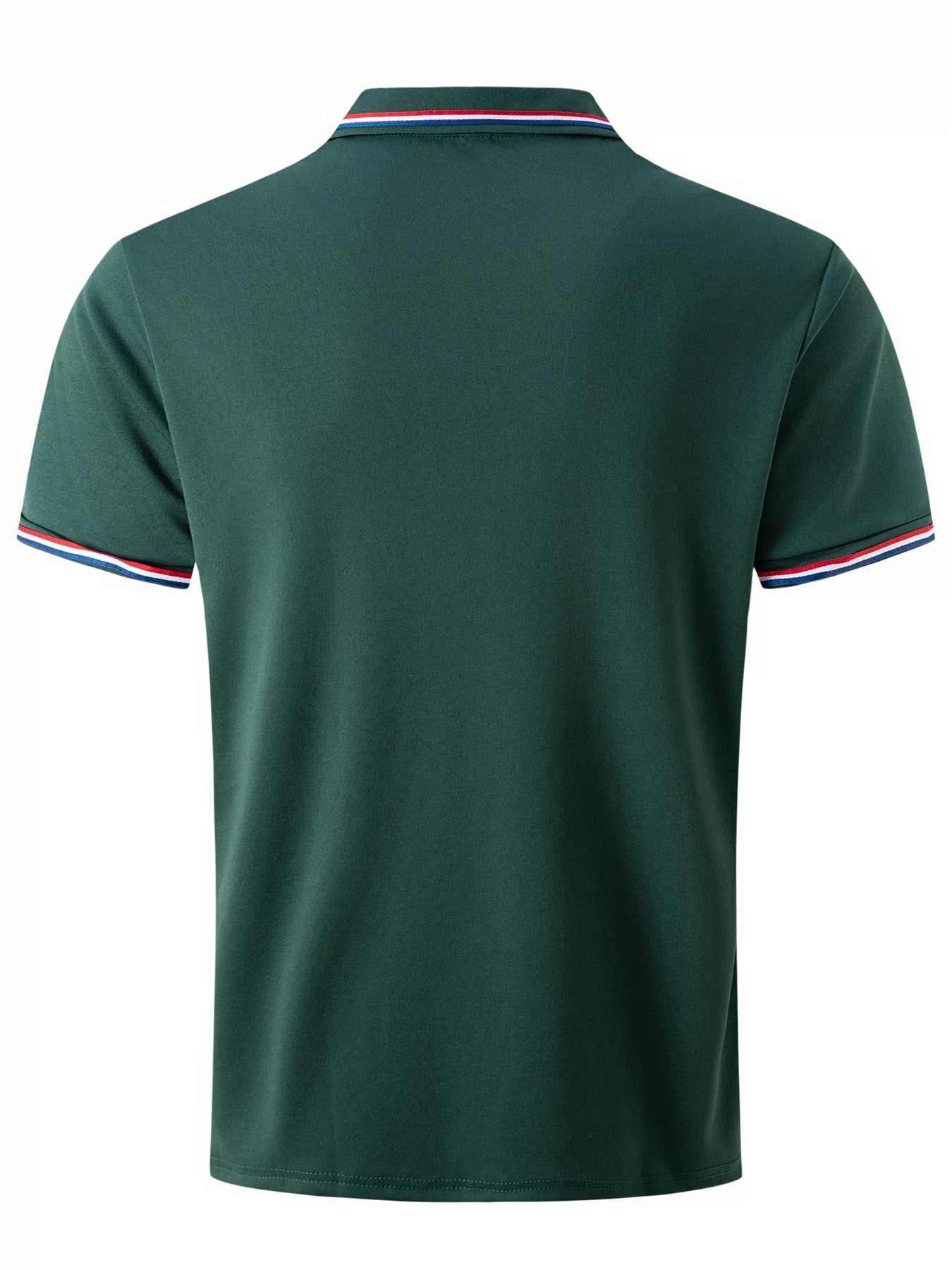 Men's Quick-Drying Solid Color Polo Shirt Summer Elastic Collared Short-Sleeved Sports T-Shirt for Active Wear