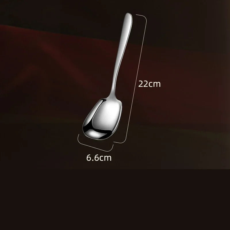 1PC Public Serving Spoon Stainless Steel Serving Spoon Large Spoon Commercial Hotel Restaurant Household Tableware