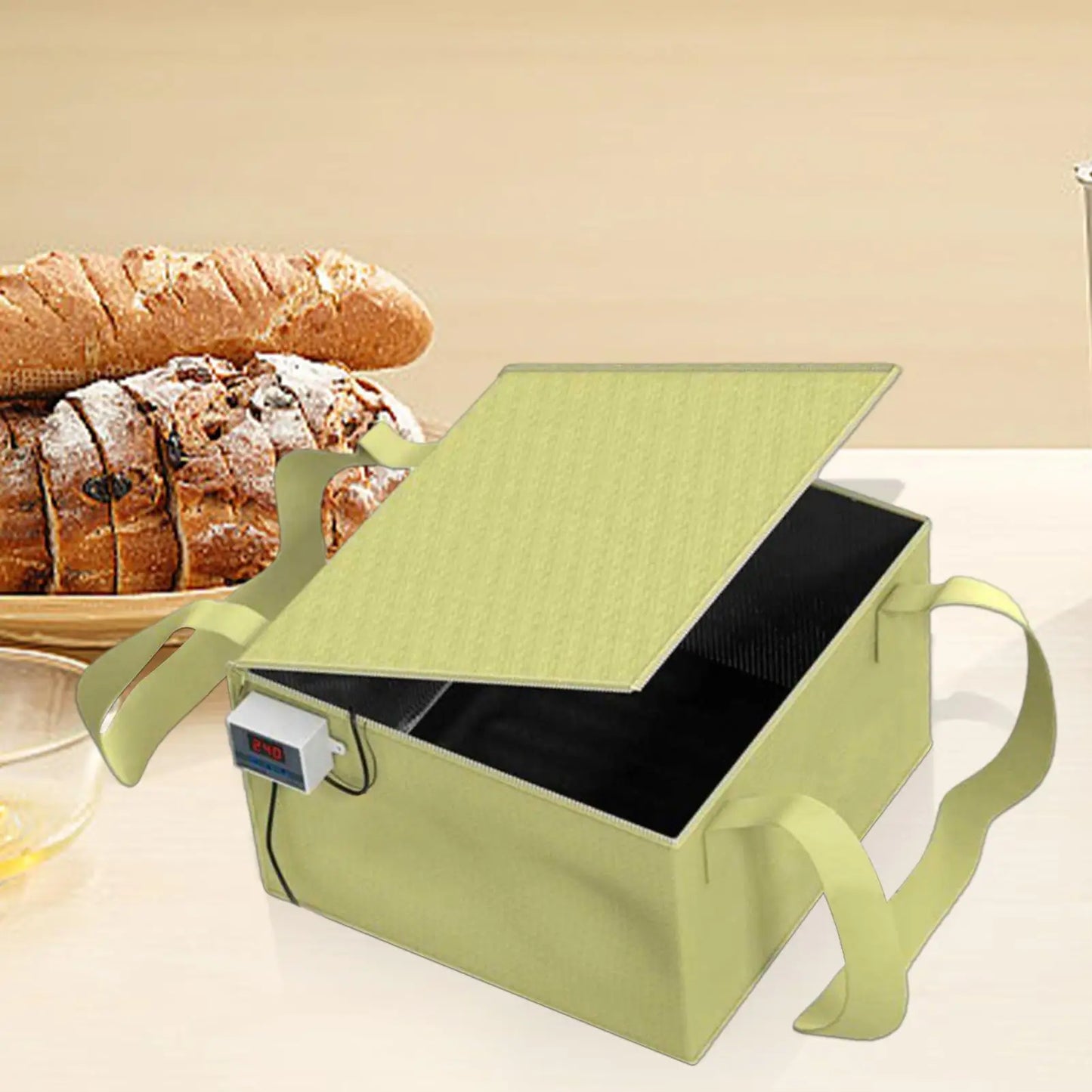 Hausbrot-Wärmebox, temperaturgeregelter Gärbeutel mit Abschaltautomatik, Teiggärschrank, Gärgerät zum Backen