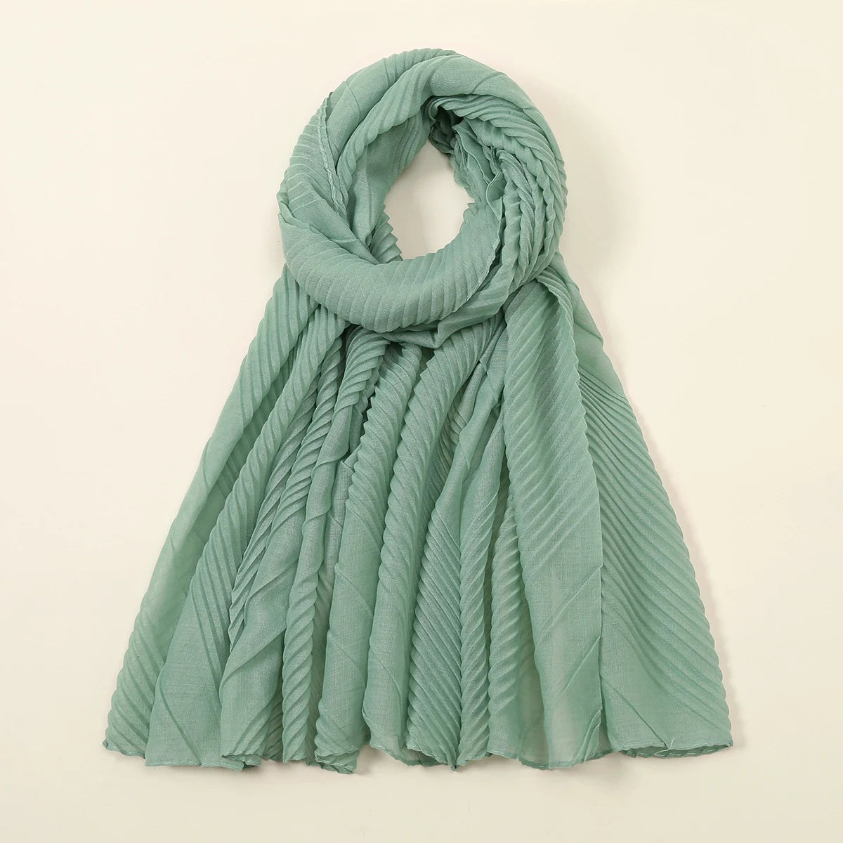 Grand Foulard en Coton Plissé Froncé Hijabs pour Femmes Voile Musulman Turban Écharpe Froncée Châle Foulards Islamique Foulard Femme Hijab