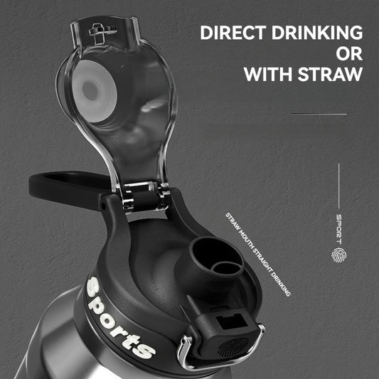 Cold And Hot Insulated Water Bottle Stainless Steel Flasks Double Wall Portable With Handle Sports Outdoor Cup
