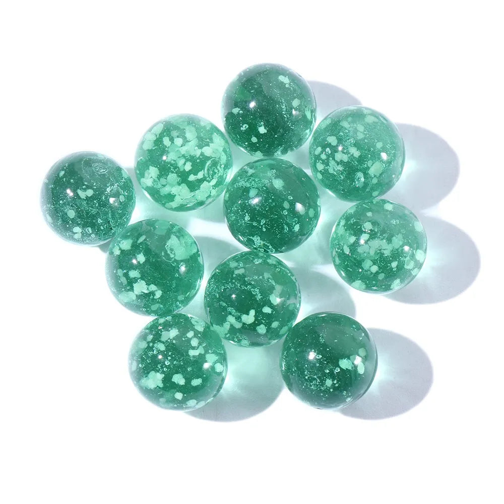 10 pièces/paquet Billes en verre lumineuses dans l'obscurité Billes en verre non poreuses Bille en verre pour aquarium 10 pièces/paquet 16 mm