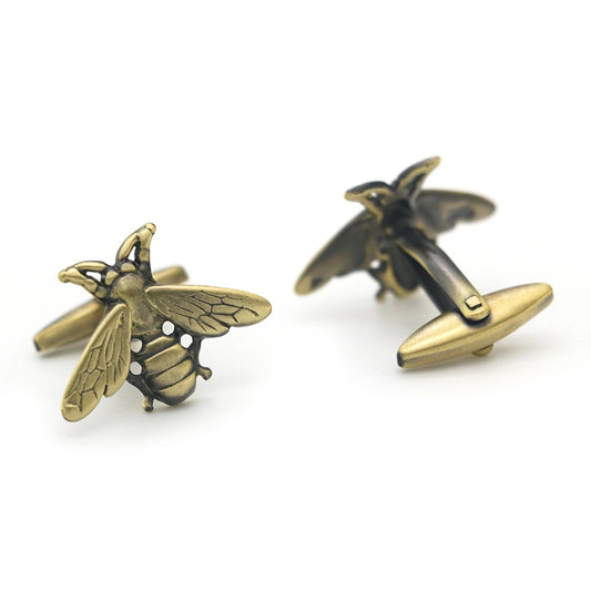 iGame New Arrival Vintage Cuff Links Bronze Color Bee Design Quality Brass Material Men's Cufflinks Wholesale & Retail