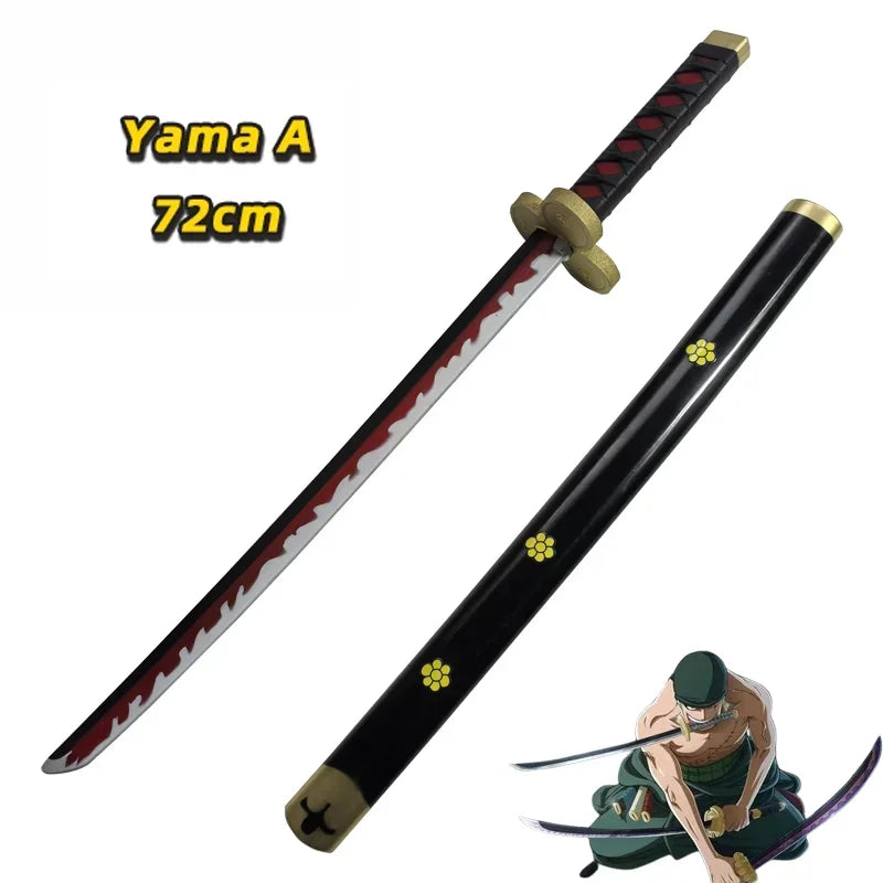 72cm Zoro Katana Samuraischwert Japan Anime Cosplay Katanas Yubashiri Kitetsu Shusui Wado Ichimonji PU Spielzeugschwerter