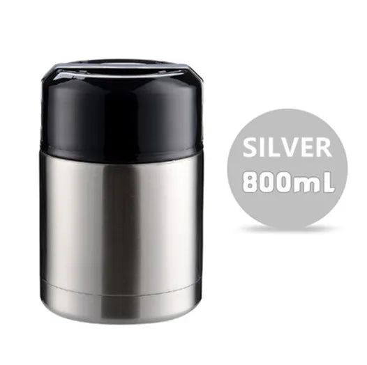 Boîte à déjeuner isotherme grande capacité 800ML/1000ML, Portable en acier inoxydable, Contenants alimentaires pour soupe, Bouteilles isothermes