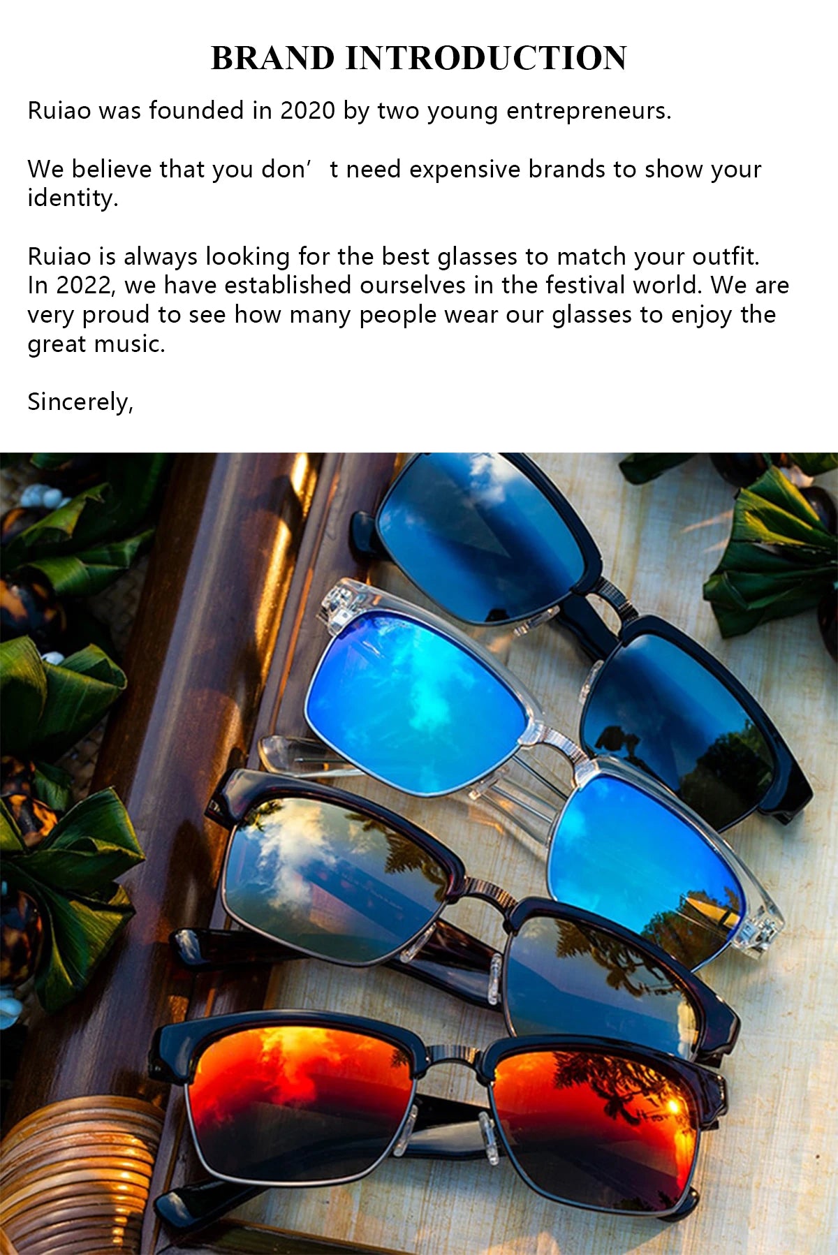 Ruiao 2026 neue schwarze klassische Retro Designer Marken Sonnenbrille mit konkaver unregelmäßiger dicker Fassung für Damen und Herren