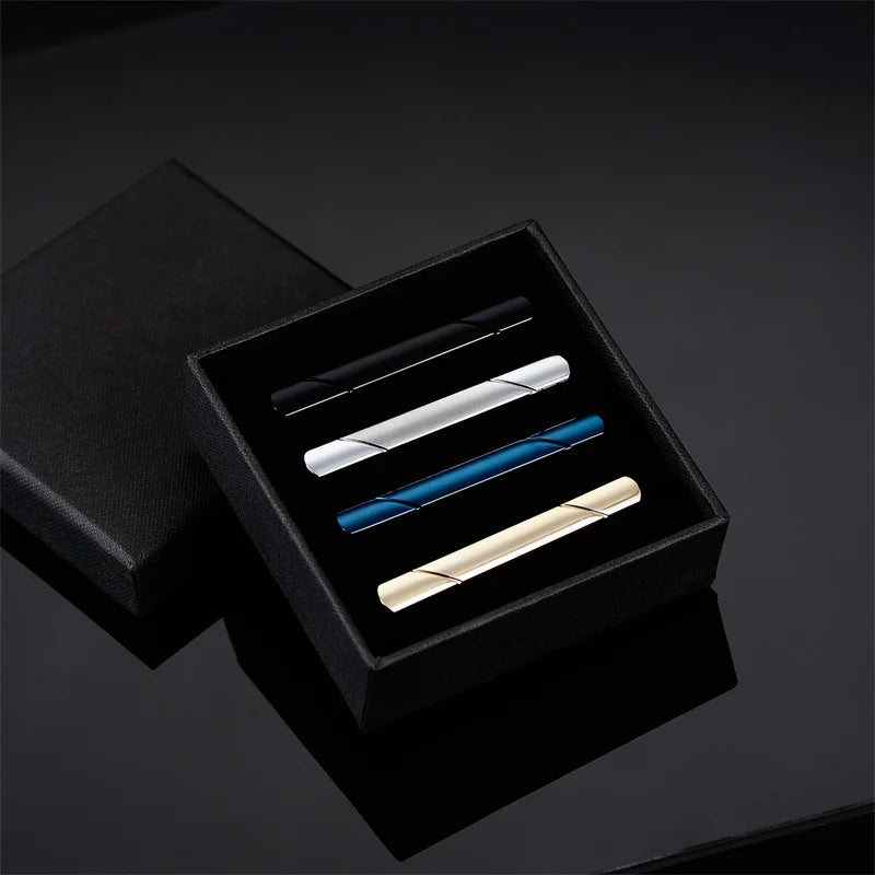 Pince à Cravate Minimaliste Pour Homme Pince à Cravate Pour Chemise Homme Boîte Cadeau Fête Professionnel Bijoux Boutons De Manchette Homme Luxe Avocat Mode Homme
