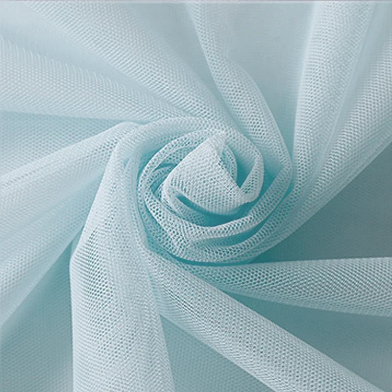 Tissu de Tulle à Mailles Douces Encrypté pour Coudre Décorations de Mariage Rideaux Moustiquaires Robe de Mariée Tissus de Couture DIY1m/5m/10m