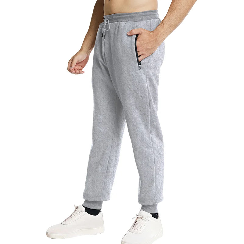 Nouveau Pantalon de Survêtement Homme, Poches Latérales Zippées, Jogging Sport Décontracté, Taille Élastique, Ample, pour le Fitness et la Gymnastique