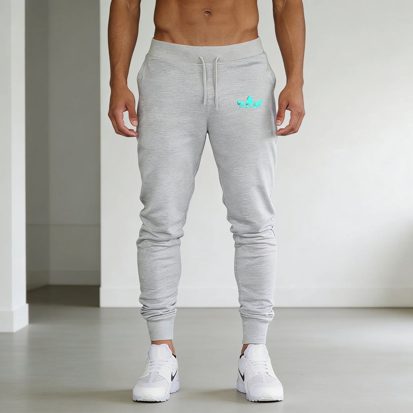 Pantalon de jogging ample pour homme, motif flamme bleue, unisexe, respirant, pour l'extérieur, design tendance