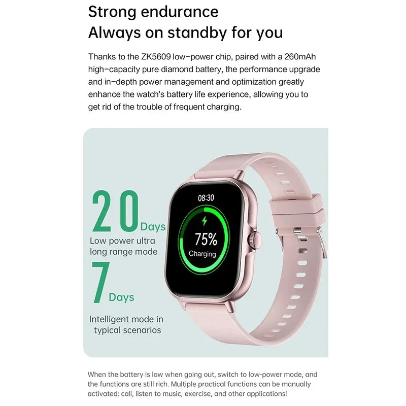 VIVO Smartwatch Android IOS Geschenk Bluetooth Anruf Smartwatch 2025 Touch-Zifferblatt Musik Fitness Tracker Sportuhren + Kopfhörer NEU