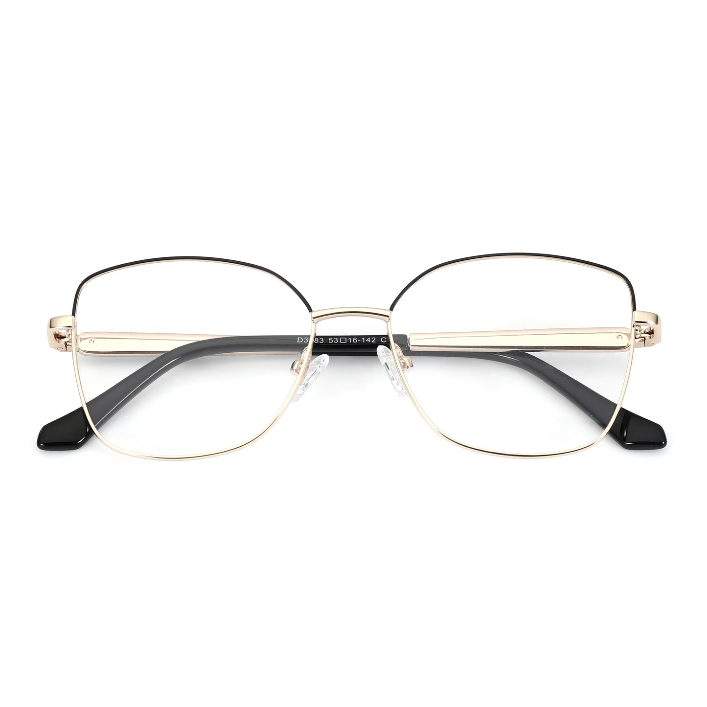 ZENOTTIC S Größe Modische Metall-Schmetterlings-Korrektionsbrille für Damen Gleitsicht-Mehrstärken-Optikgläser Myopie-Brille