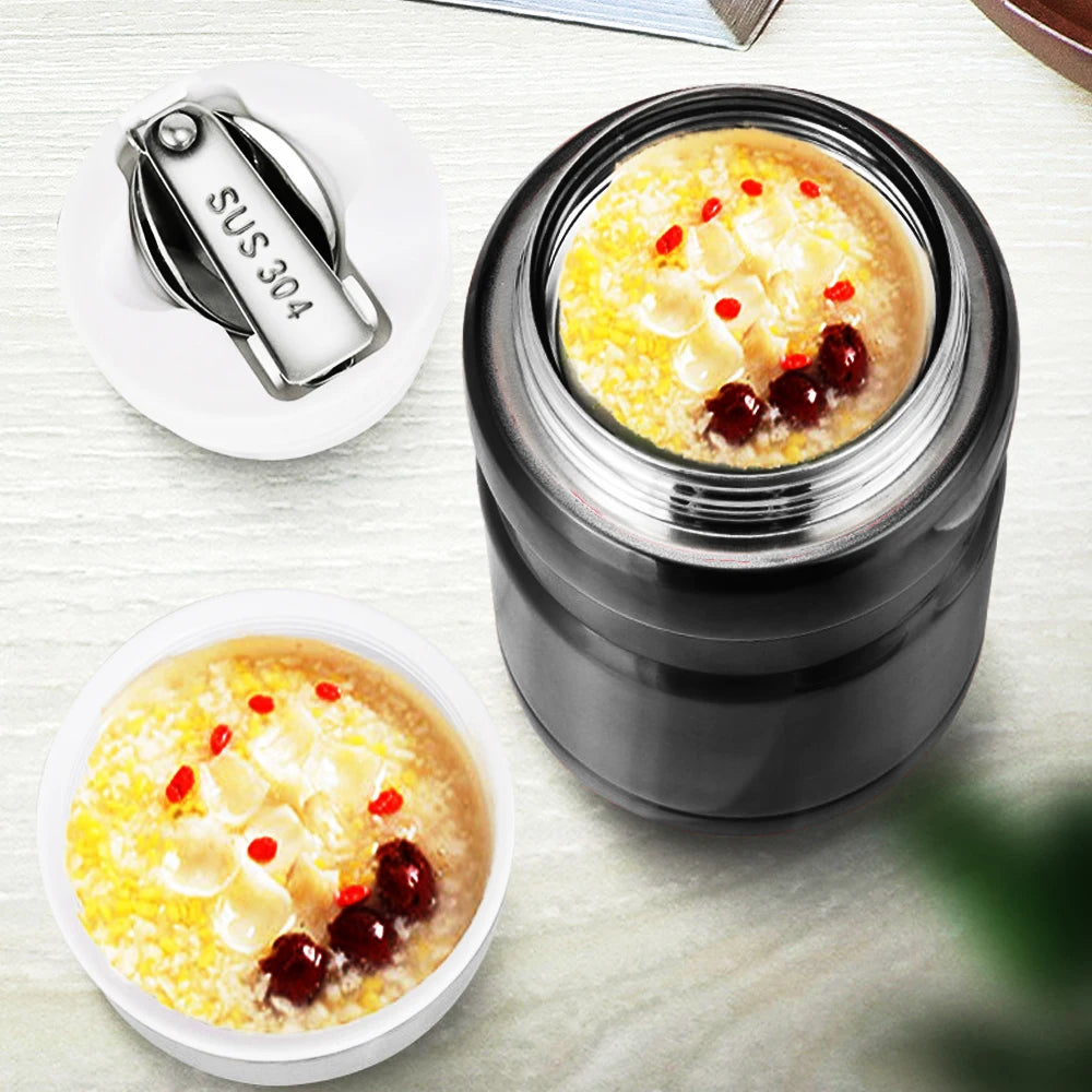 750ml Large Capacity Thermos Stainless Steel Jar Lunch Box Food Soup Container Food Flask Free With spoon