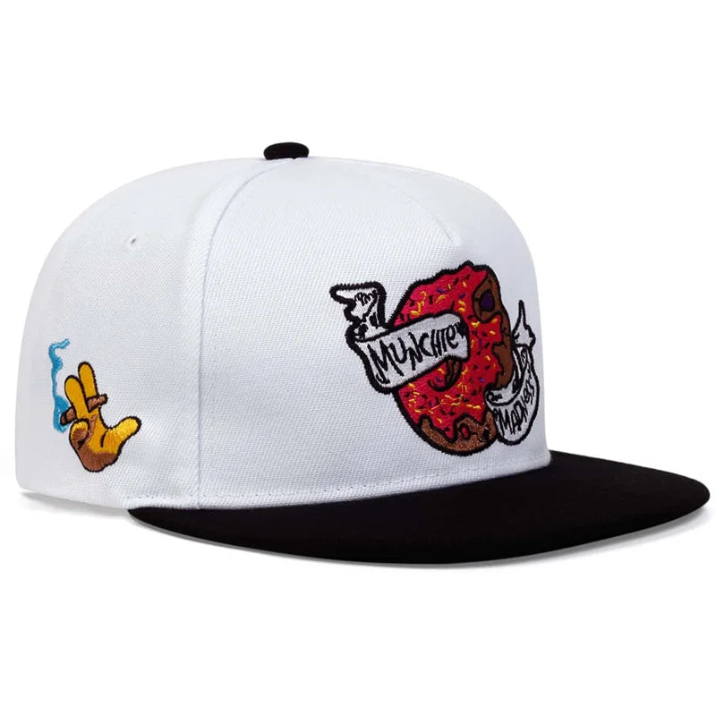 Unisex Donut Stickerei Hip-Hop Mützen Outdoor Verstellbare Freizeit Baseball Caps Sonnenhut