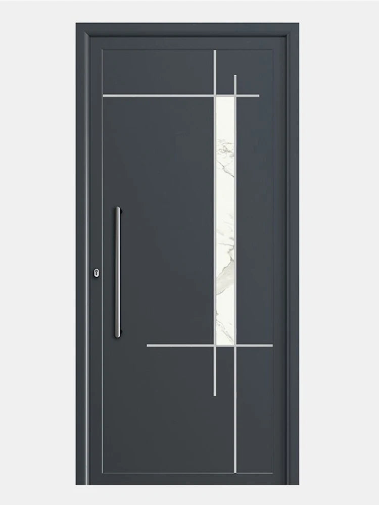 Portes d'entrée Villa Maison Porte pivotante principale Extérieure Entrée Portes battantes de sécurité Aluminium Décoration intérieure Sur mesure
