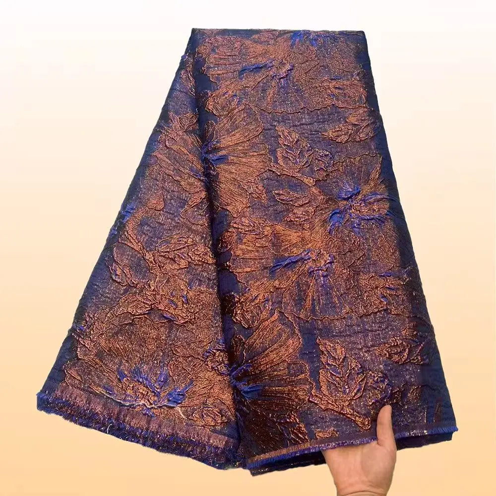 Hochwertiger Jacquard-Spitzenstoff 5 Yards Französischer Brokatstoff