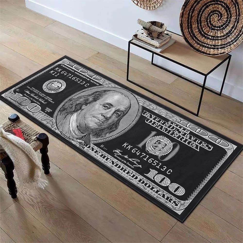 Ein Stück Teppich mit Dollar-Muster, lang, für Eingangsbereich, Flur, Halloween- und Thanksgiving-Fußmatte, Heimdekoration