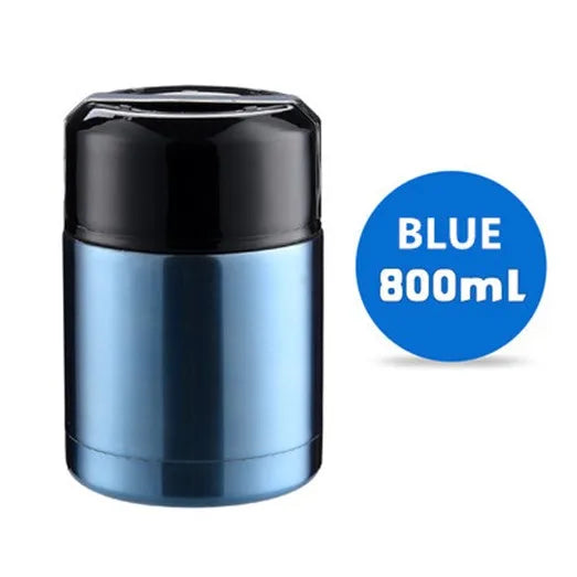 Boîte à déjeuner isotherme grande capacité 800ML/1000ML, Portable en acier inoxydable, Contenants alimentaires pour soupe, Bouteilles isothermes