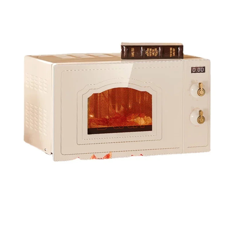 Lichtwellenofen, Retro-Mikrowellen-Dampfofen, Haushalts-Mini-Lichtwellen-Flach, Edelstahl 220V, Mikrowelle