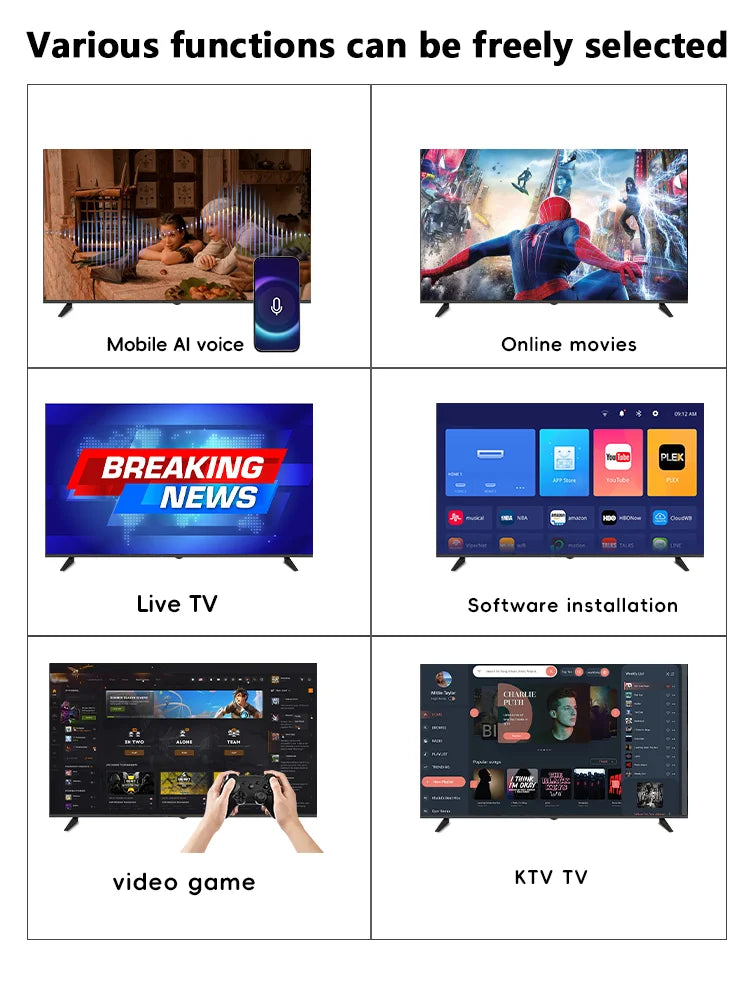 Smart TV Android 11 Version Globale, 32 Pouces, TV LED 4K UHD sans Cadre, WiFi Bluetooth Netflix YouTube Google Play HDR10