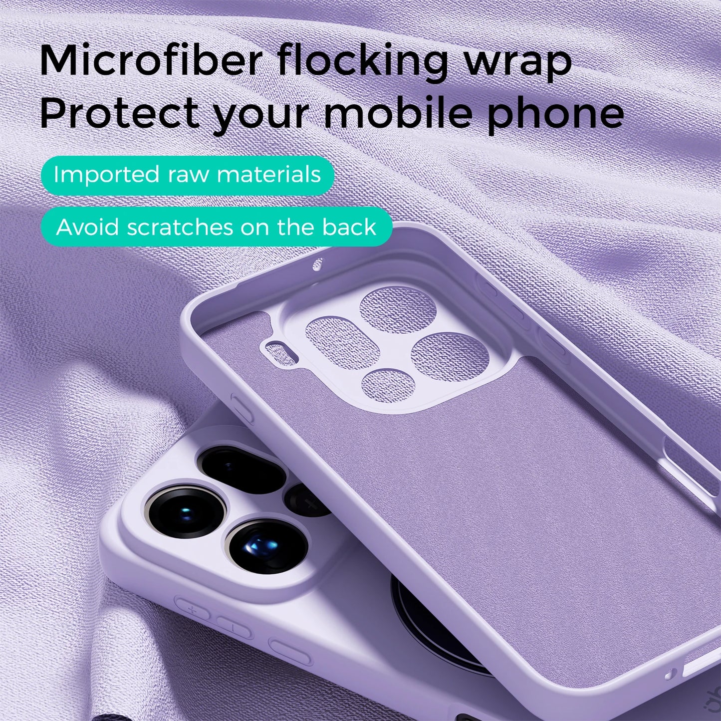 Pour étui OPPO Find X9 Pro en silicone liquide doux au toucher avec support magnétique pour anneau et doublure en fourrure, coque de téléphone portable souple