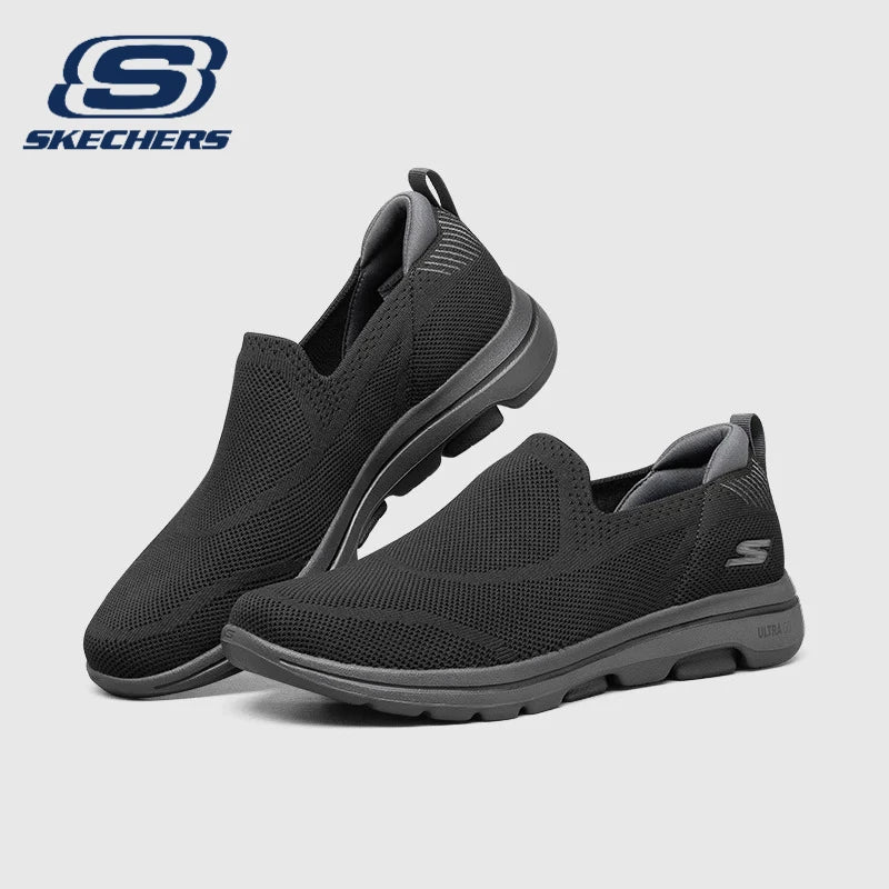 Chaussures Skechers pour Homme Série GO WALK Chaussures de Marche Décontractées à Enfiler Respirantes Légères Faciles à Enfiler et à Retirer Mocassins Nouveaux pour Homme