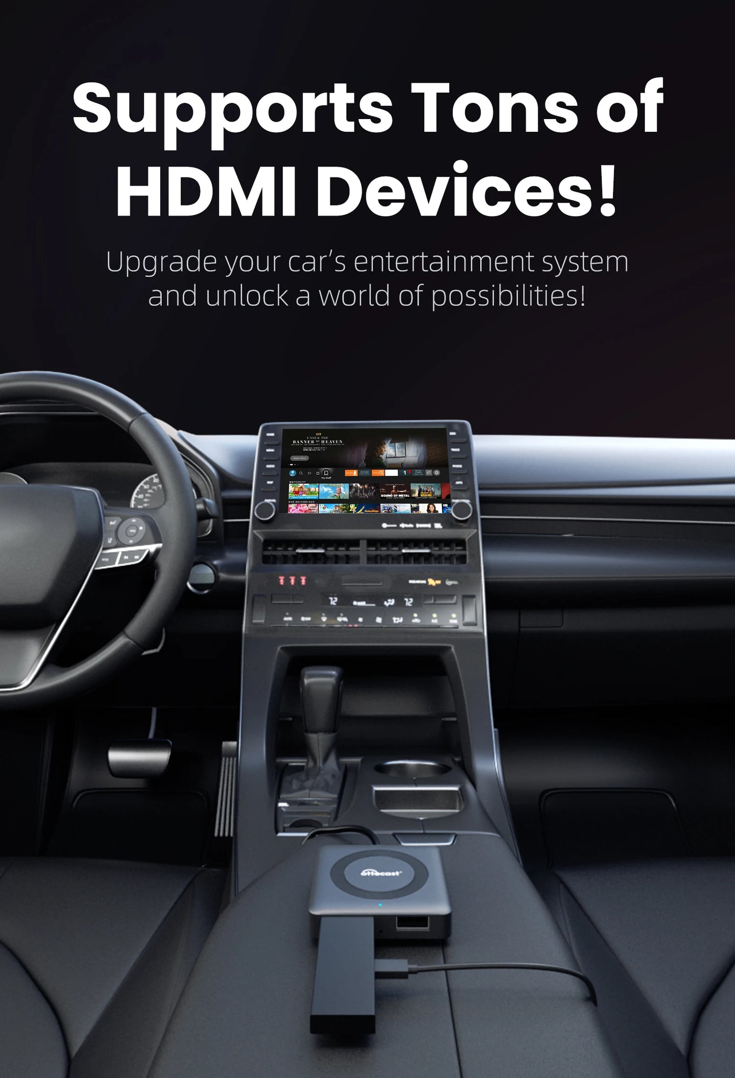 Ottocast Car TV Mate Pro Max Wireless CarPlay Android Auto Adapter für Fire Google TV Stick Konverter für OEM Wired CarPlay Car