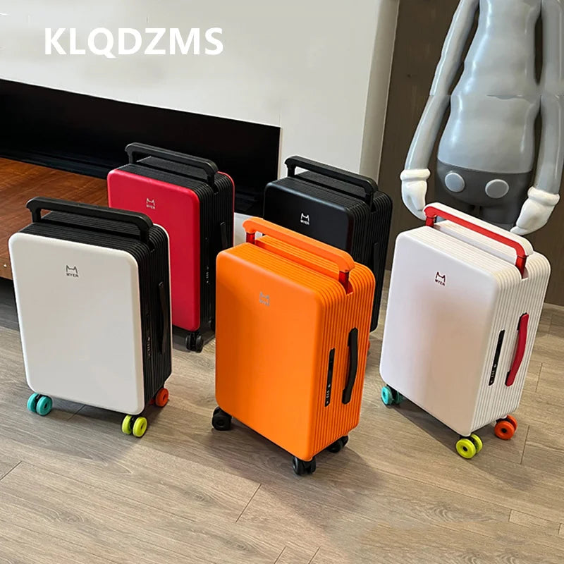 Valise PC KLQDZMS 20"24Inch, Grande capacité, Boîte d'embarquement, Valise à roulettes pour femme, Valise à code pour homme avec roues, Bagages roulants