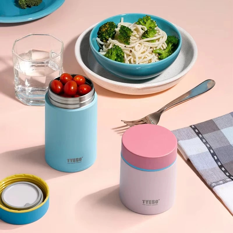 Tyeso 200ml Thermoses Stainless Steel Thermal Insulated Food Jar Lunch Box Office Meals Vacuum Flasks Portable Breakfast Cup