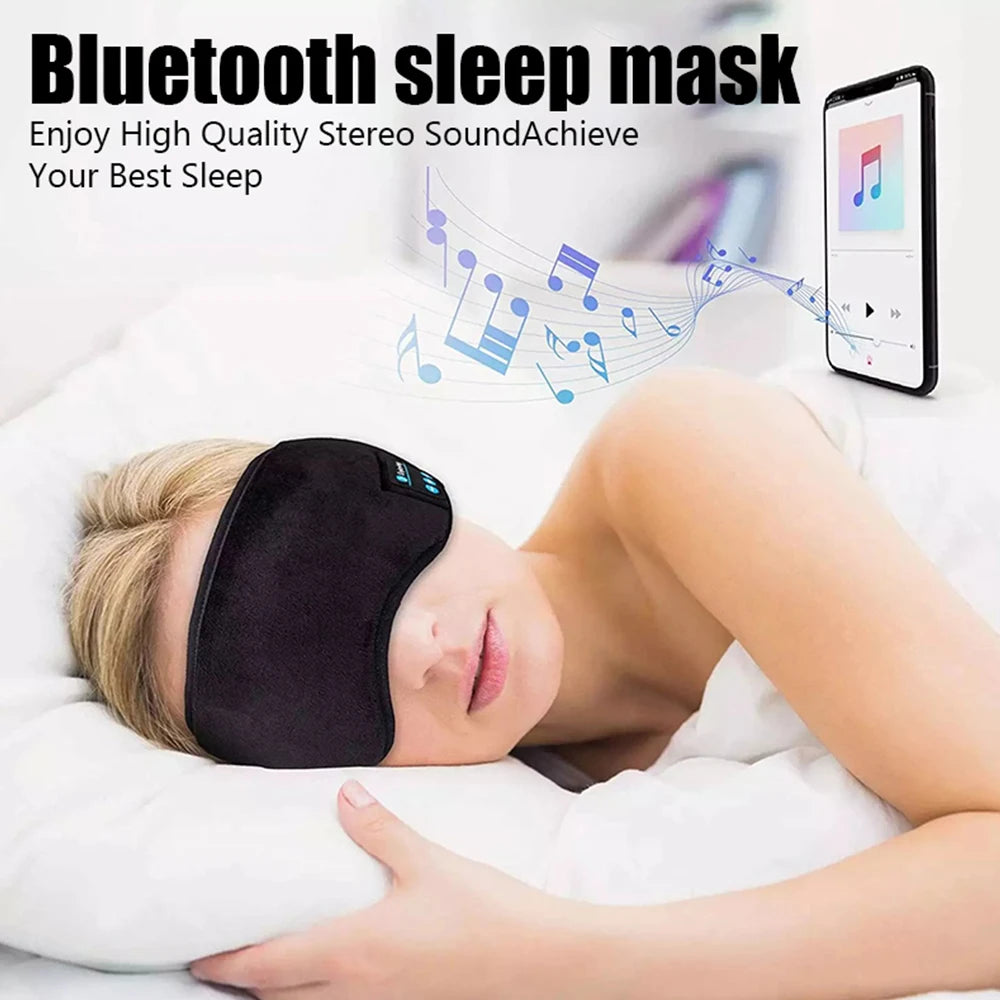 Bandeau de sport Bluetooth Fone Écouteurs pour dormir Casque sans fil élastique Masque de musique pour les yeux Casque sans fil Bluetooth Bandeau