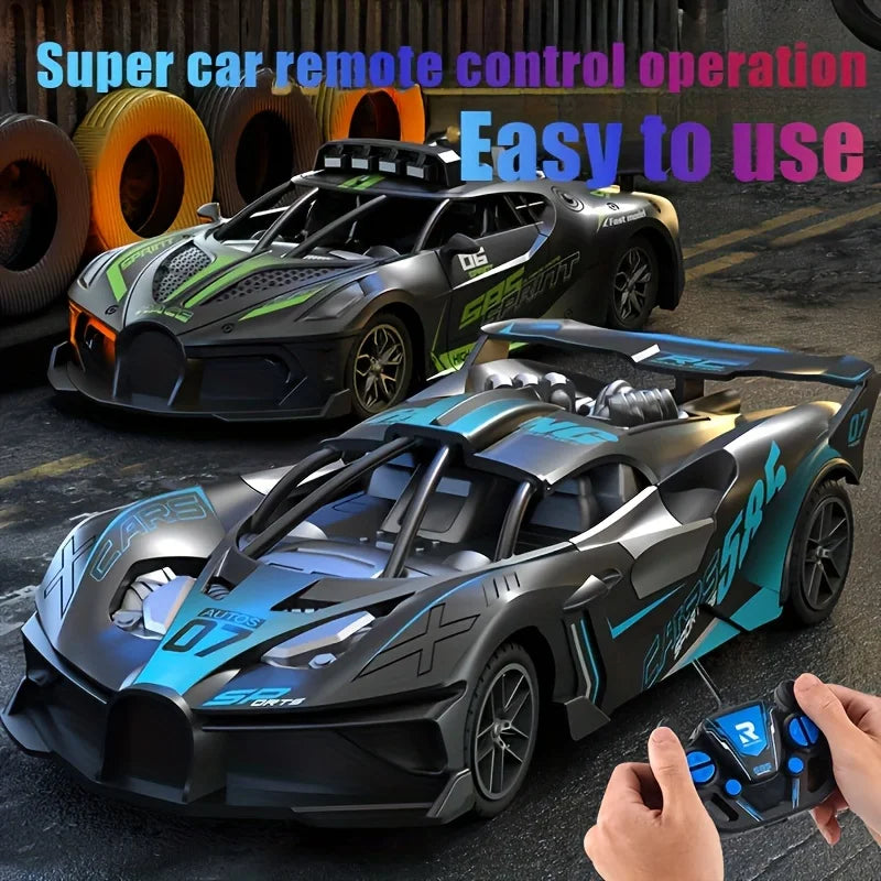 Ferngesteuertes Auto 4-Kanal Hochgeschwindigkeits-Drift-Rennwagen Elektro-Sportwagen Spielzeug Modell für Jungen Kinder Geburtstagsgeschenk