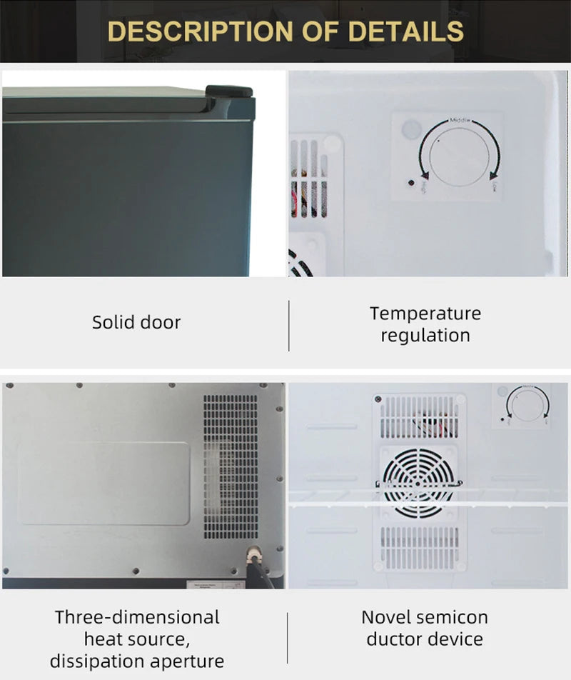 DIVEDEER Household Mini Silent Fresh keeping Cabinet Hotel Room Small Refrigerator Dormitory Refrigerator