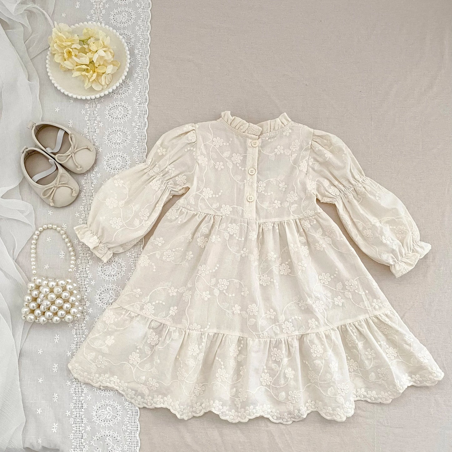 Nouvelle robe de sœur automne 0-6 ans, robe de soirée pour fille, barboteuse brodée pour bébé fille, robe de princesse en coton pour enfants, fête d'anniversaire de sœur
