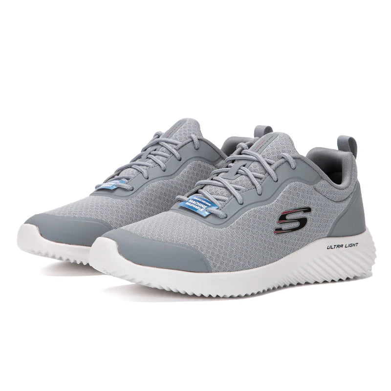 Skechers Chaussures Homme Chaussures de Sport d'Automne Basses Confortables Respirantes Tendance Fitness Entraînement Baskets Décontractées 232005-Gry