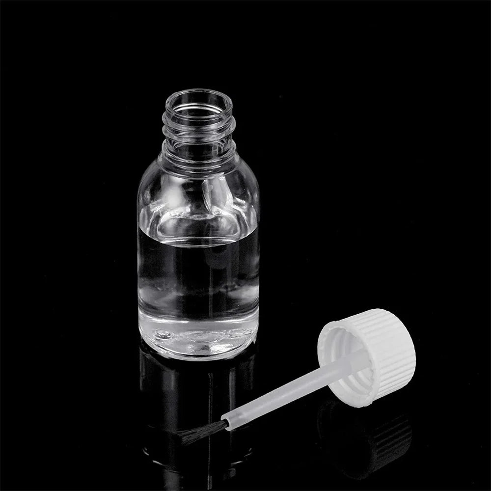 Empty Nail Polish Bottles With Brush Cap Refillable Plastic Jars Leakproof Storage Liquid Paints Pots DIY Crafts Containers