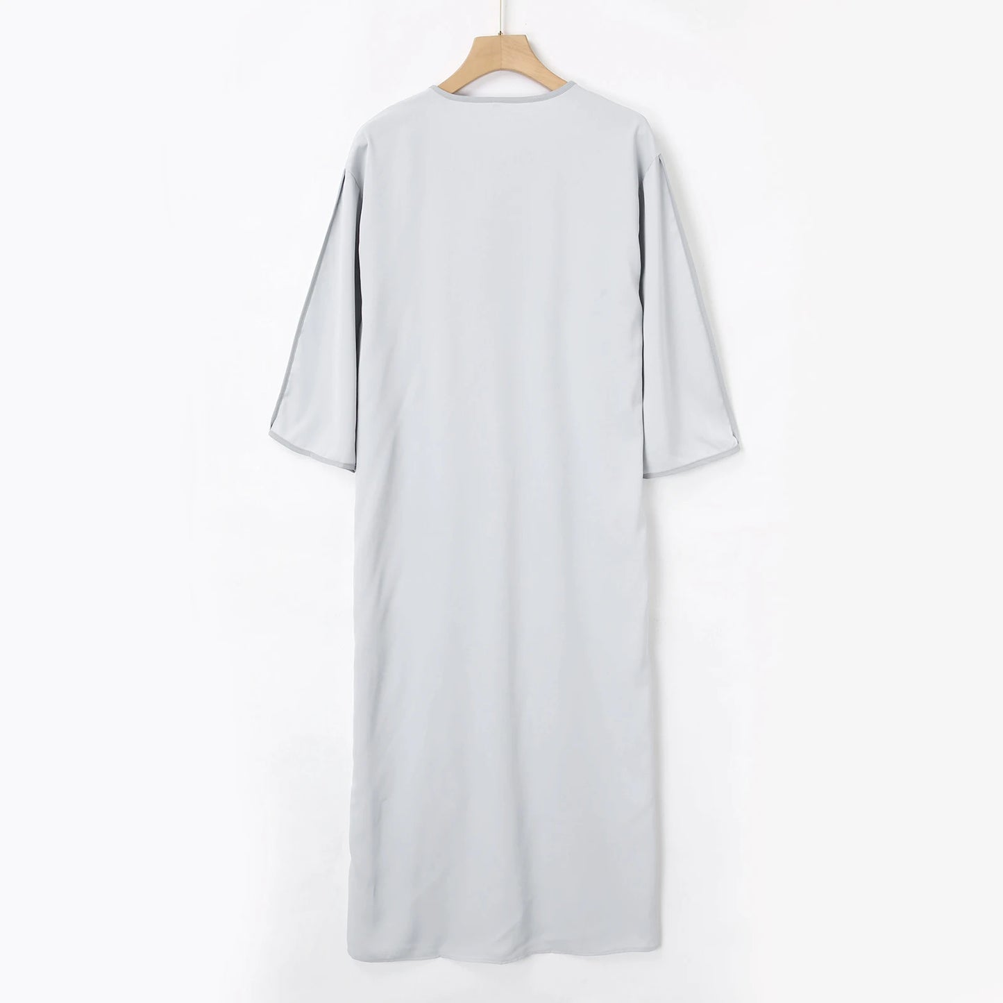2025 Summer New jubah Muslim Men's Robe Short Sleeve Embroidered Arab Ethnic Style Men's Islamic Clothing