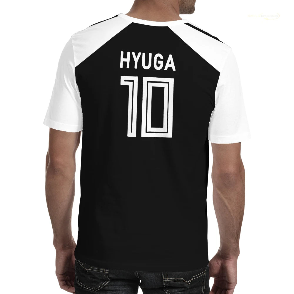 Captain Tsubasa Anime Tshirt Hyuga Animation Cosplay Short-sleeved 3D Printed Football Jersey T-shirts Mens Designer Clothes